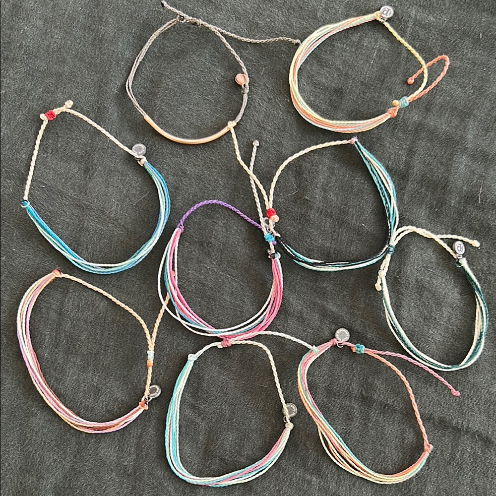 Pura Vida Blue and Pink Bracelet Set